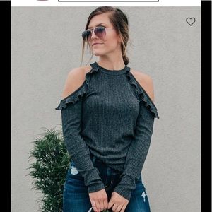 Buckle Willow & Root Open Shoulder Top